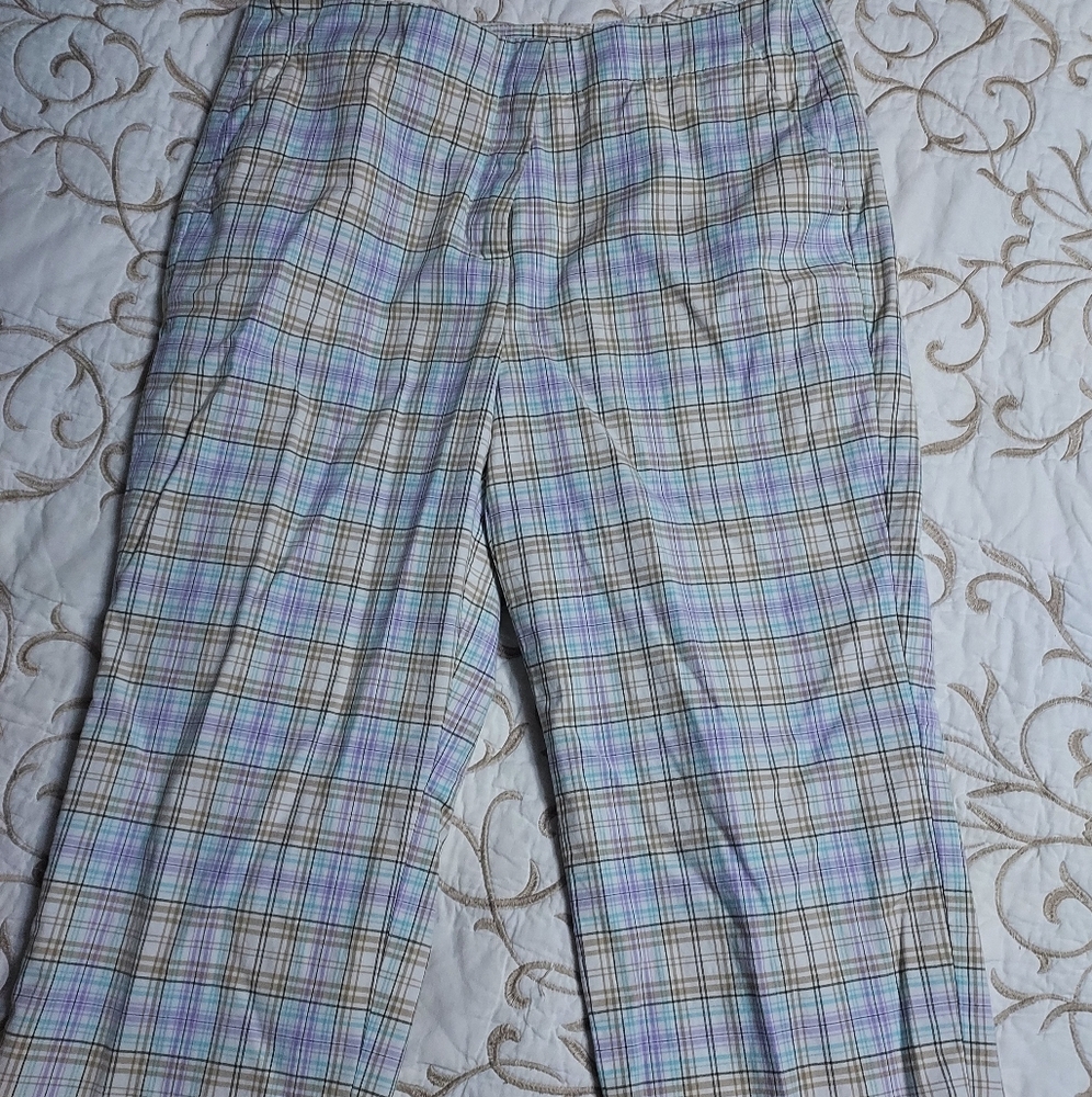 Talbots Multicolor Plaid Capris